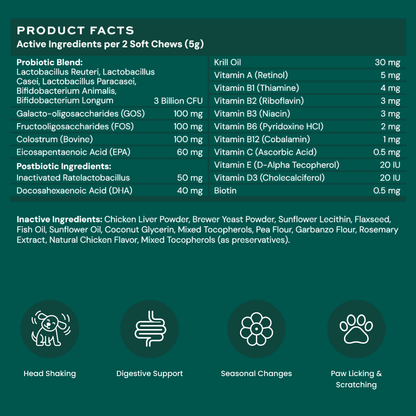 Dog Daily Probiotic + Multivitamin Chews