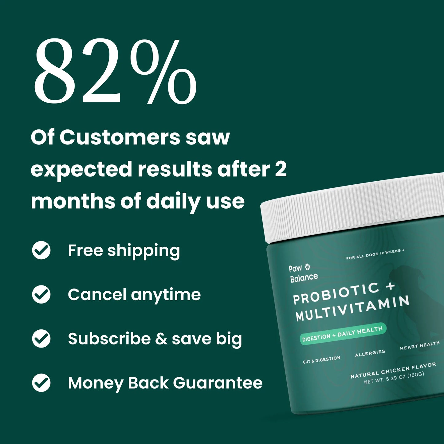 Dog Daily Probiotic + Multivitamin Chews